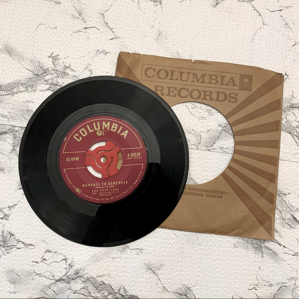 Vintage The Four Lads 45 RPM Record Album // Columbia Records